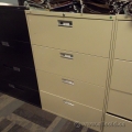 Hon Beige 4 Drawer Lateral File Cabinet, 36", Locking